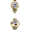 18k Yellow Gold 1-Swarovski® 4-Beads Stud