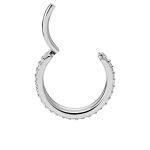Double Band Eternity Clicker Earring, Conch Ring, Steel
