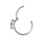 Single Marquise Clicker Earring, Conch Ring, Steel