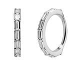 Baguette CZ Eternity Clicker Earring, Conch Ring, Steel