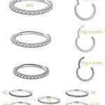 Steel Swarovski® Zirconia Pave Ring Clicker, 16g, Small