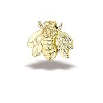 BodyGems Bee Threaded Stud Earring, 14k Yellow Gold