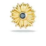 BodyGems Sunflower Threaded Stud Earring, 14k Yellow Gold