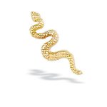 BodyGems Snake Push-In Stud Earring, 14k Yellow Gold