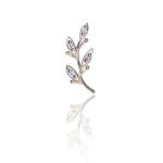 FoesJewelry Olive Branch Threaded Stud Earring, 14k Rose Gold