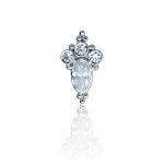 FoesJewelry Pugione Cluster Threaded Stud Earring, 14k White Gold
