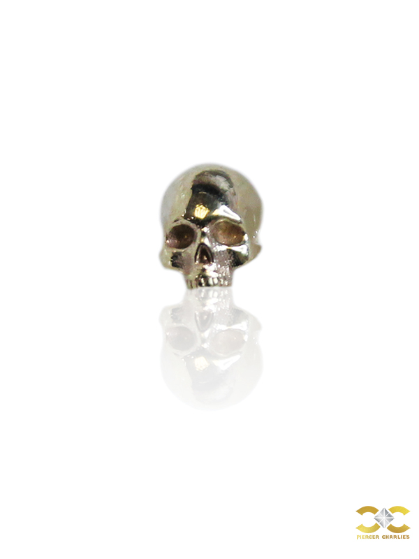 FoesJewelry Cranium Threaded Stud Earring, 14k Yellow Gold