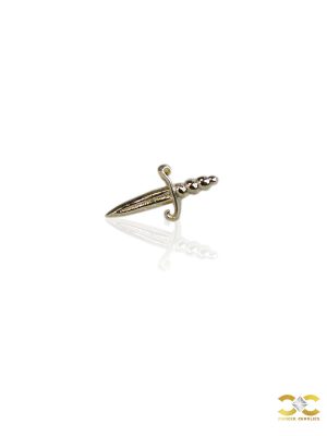 FoesJewelry Dagger Threaded Stud Earring, 14k Yellow Gold