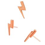 Junipurr Lightning Bolt Push-In Stud Earring, 14k Rose Gold