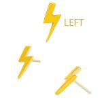 Junipurr Lightning Bolt Push-In Stud Earring, 14k Yellow Gold