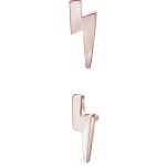 Lightning Bolt Threaded Stud Earring, Mini, 18k Rose Gold