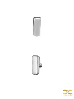 Stick Threaded Stud Earring, Steel
