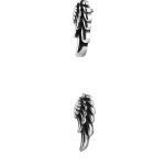 Angel Wing Threaded Stud Earring, Steel
