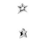 Star Threaded Stud Earring, Hollow, Steel