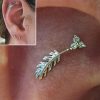 Auris Phoenix Threaded Stud Earring, 14k White Gold