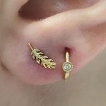 Auris Phoenix Threaded Stud Earring, 14k Yellow Gold