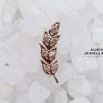 Auris Firebird Threaded Stud Earring, 14k Rose Gold