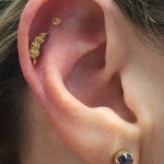 Auris Firebird Threaded Stud Earring, 14k Yellow Gold