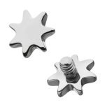 Sun Threaded Stud Earring, Titanium