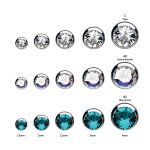 Bezel Set CZ Push-In Stud Earring, Titanium