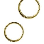 Gold Clicker Hoop, 16g, Conch Ring, 18k Yellow Gold
