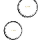 Gold Clicker Hoop, 16g, Conch Ring, 18k White Gold