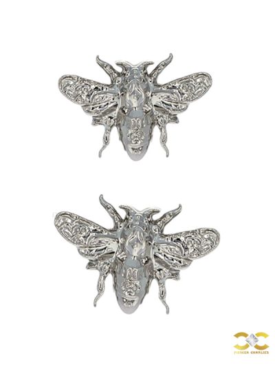 Anatometal Bee Push-In Stud Earring, 18k White Gold