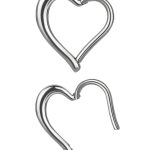 Heart Daith Clicker Earring, Steel