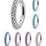 Eternity Pave Belly Clicker, Titanium