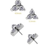 Trinity Push-In Stud Earring, CoCr NF