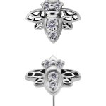 Sparkly Bee Push-In Stud Earring, CoCr NF