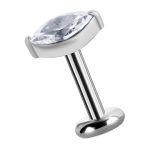 Prong Set Marquise Push-In Stud Earring, CoCr NF