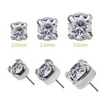 Prong Set Swarovski Push-In Stud Earring, CoCr NF