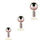 Ball Push-in Stud Earring, 18k Rose Gold
