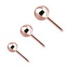 Ball Push-in Stud Earring, 18k Rose Gold