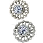 Anatometal Virtue Threaded Stud Earring, 18k White Gold