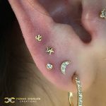 Stacked Lobe with Yellow Gold Jewelleries