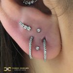 Titanium / Steel Sparkly Lobe Piercings