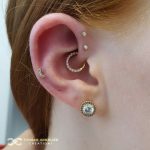 Yellow Gold Double Forward Helix