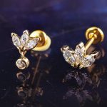 Gold Marquise Fan Stud
