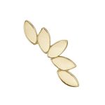 BVLA Hammered Serenity Threaded Stud Earring, 18k Yellow Gold
