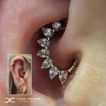 Amazing Pave Pear Daith Clicker