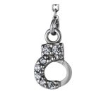 Pave Handcuff Threader Chain, Steel