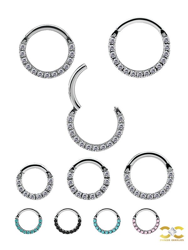 Pave Daith Clicker Earring, CoCr NF, 6mm to 10mm