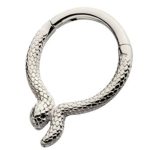 Snake Daith Clicker Earring, V2, Steel, 8mm