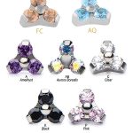 CZ Trinity Threaded Stud Earring, Titanium
