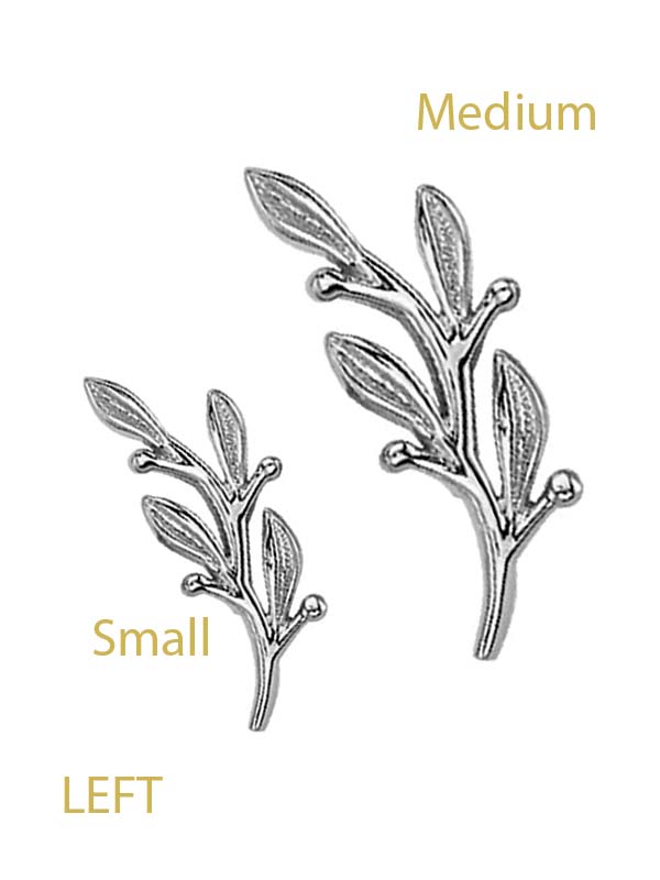 BVLA Amity Threaded Stud Earring, 14k White Gold