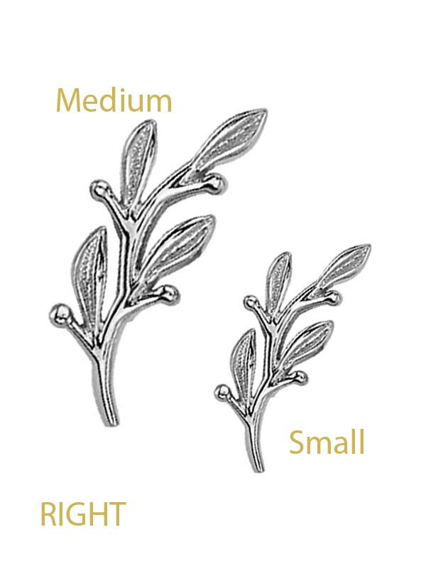 BVLA Amity Threaded Stud Earring, 14k White Gold