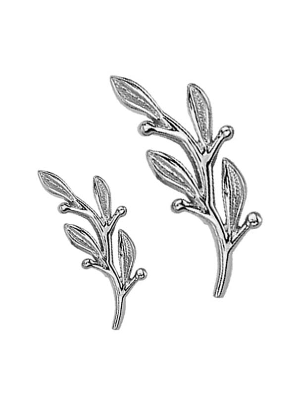 BVLA Amity Threaded Stud Earring, 14k White Gold