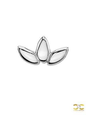 BVLA Flat Firefly Threaded Stud Earring, 14k White Gold